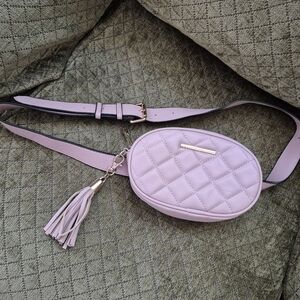 Aldo Crossbody Bag Belt Shoulder Strap Rose Pink Tassel Gold Colour Hardware